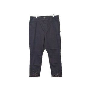 7 For All Mankind Gen 7 Black Bejeweled Jeans Sculpting Women's Plus Size 20 NWT